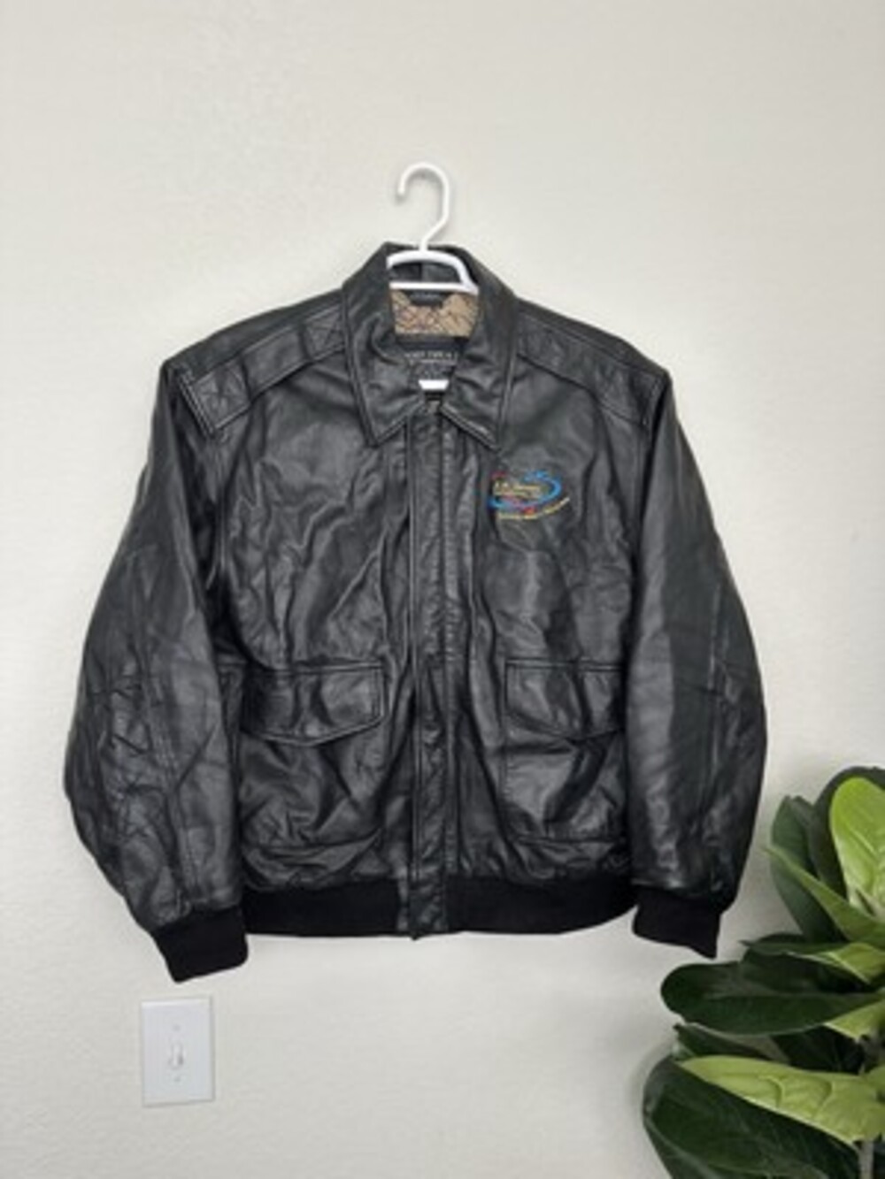Vintage 70s 80s USAF Type A-2 Flyer's Leather Bomber Jacket S.A AEROTEC Size XL